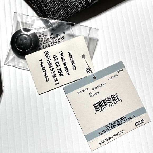 Kasper Blazer Women’s Size 20W Single Button Jacket Glen Plaid NWT - Picture 4 of 11